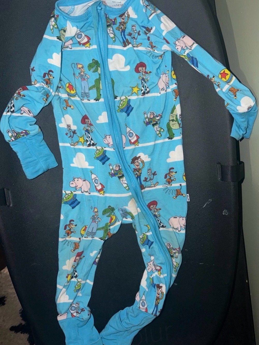 Kids Blue Toy Story One-Piece Pajamas - Zipper Front